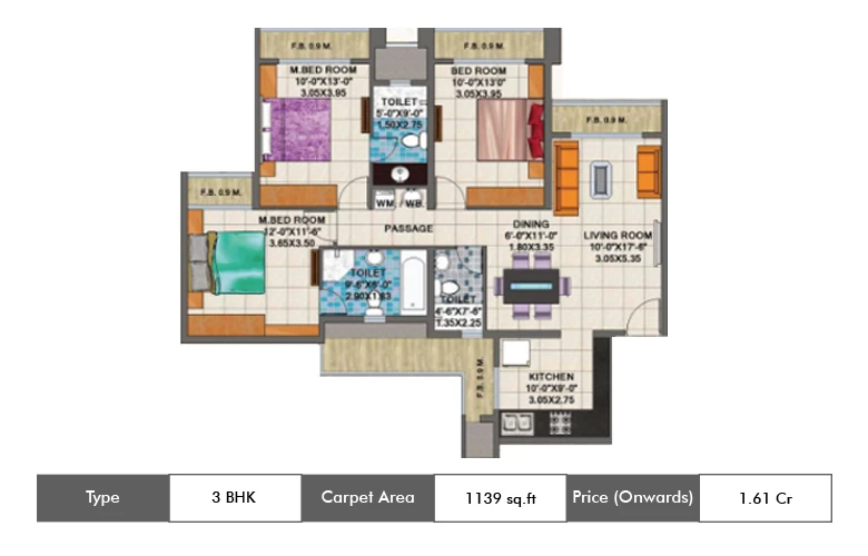 Arihant Clan Aalishan Kharghar 3 BHK